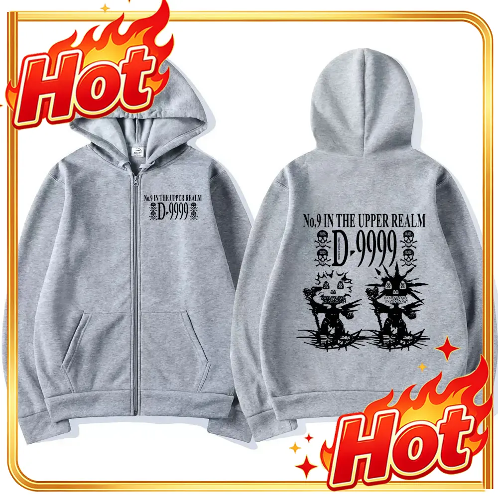 Mens Fashion Zip Up Hoodies - Swedish Rapper Bladee Skate Drain Gang