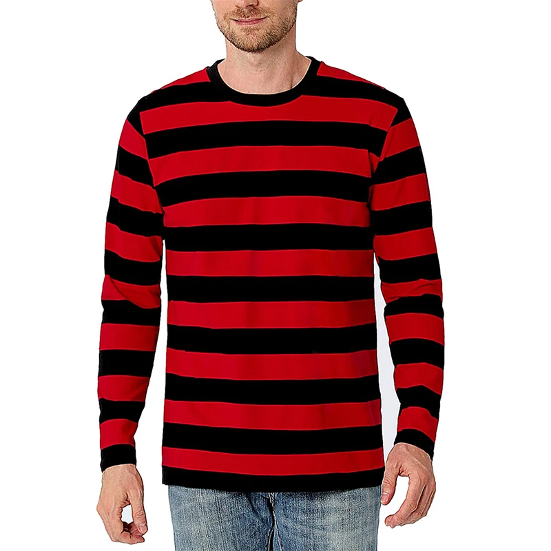 Contrast Stripe 3D Print Men L - Mens Fashion Clothes 评论和价格
