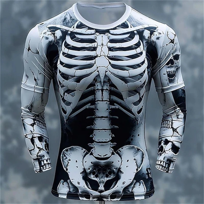 3D Print Skeleton Skulls Patte - Men'S Fashion T Shirts 评论和价格