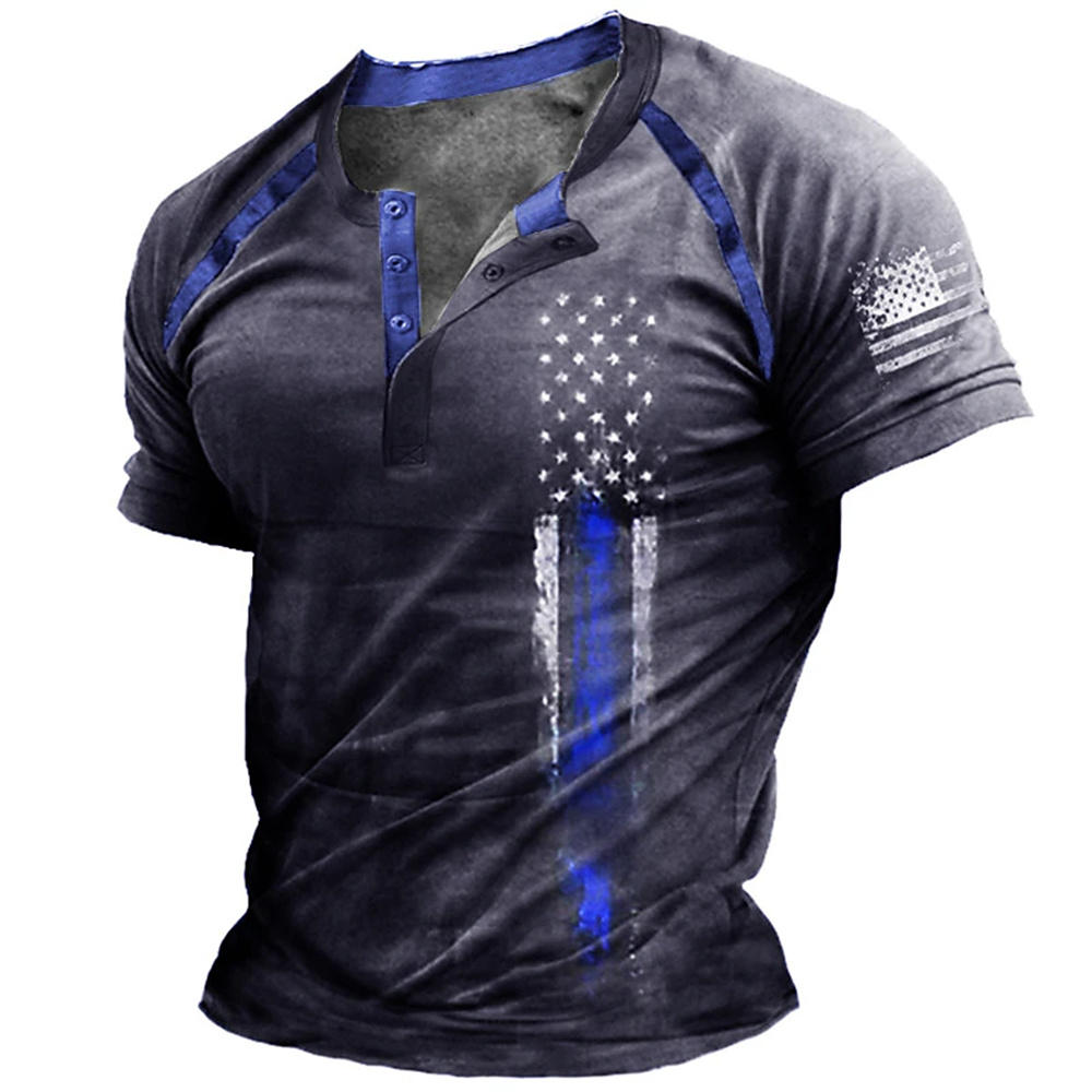Funny 3D American Flag Print M - Mens Fashion Clothes 评论和价格