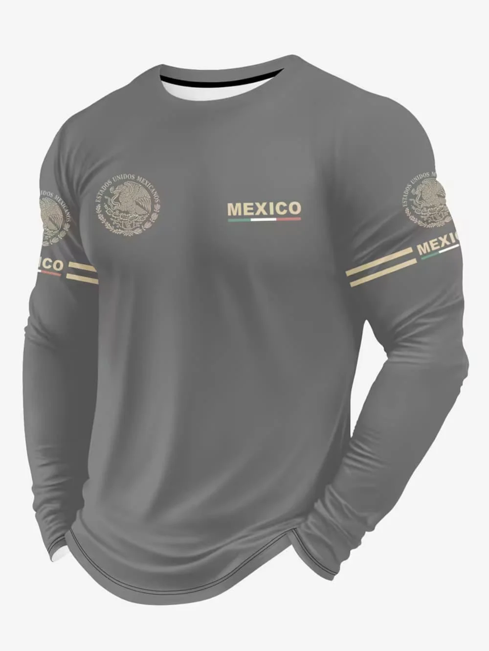 Men's Mexico Eagle Print T‑Shi - Mens Fashion Clothes 评论和价格