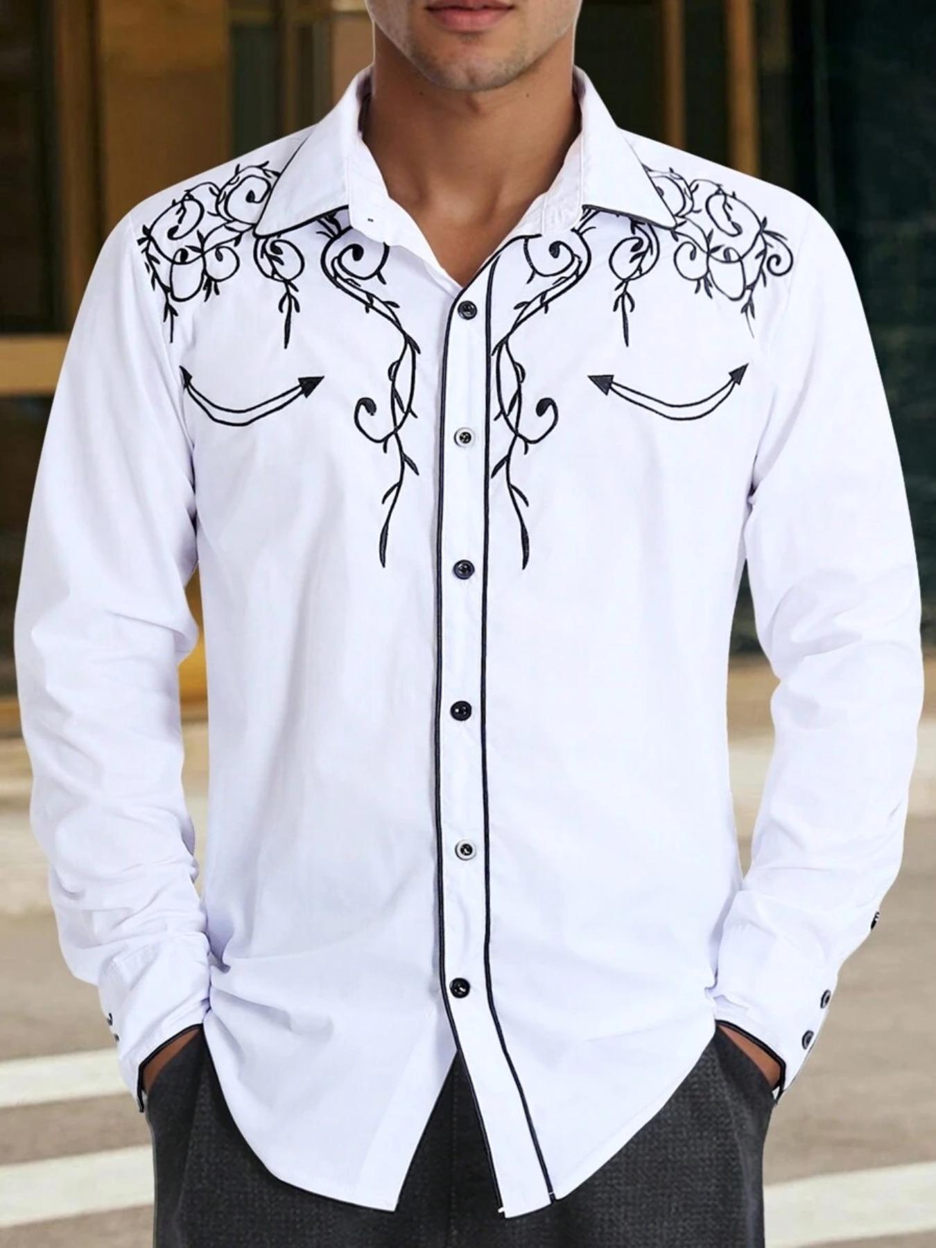 Fashion Western Style Embroide - Mens Fashion Clothes 评论和价格