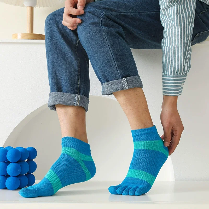 1/5 Pairs Mans Five Finger Ank - Socks Ankle Men 评论和价格